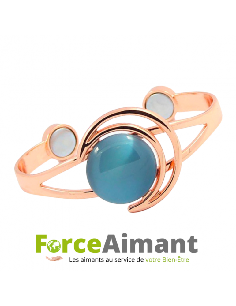 Jonc cuivre magnétique Azur