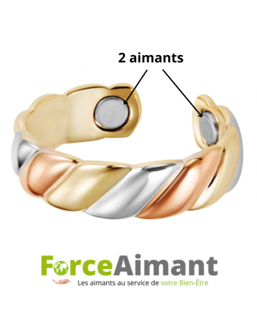 Bague cuivre magnétique Flore