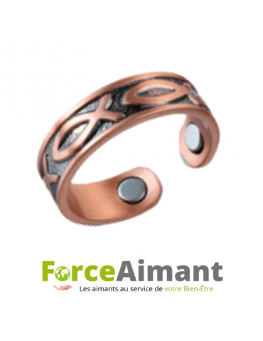 Bague cuivre magnétique Lys