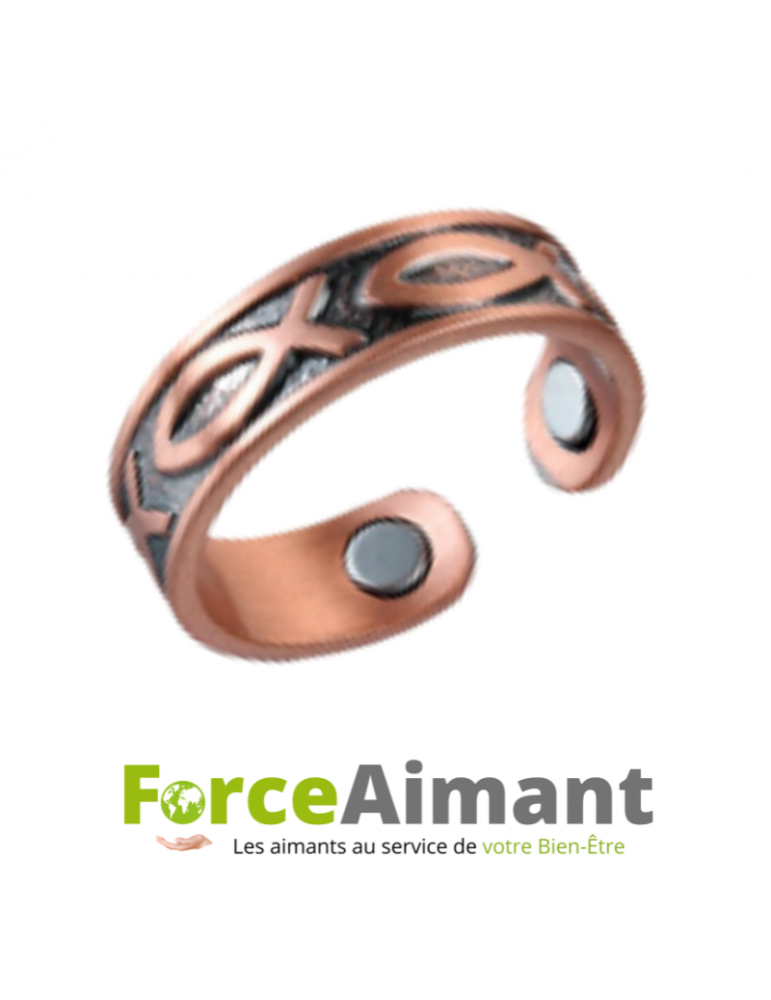 Bague cuivre magnétique Lys