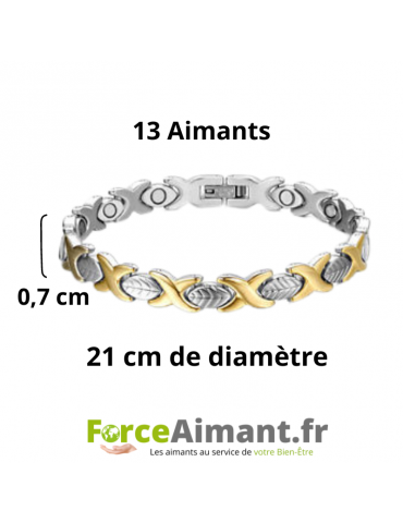 Bracelet magnétique Feuille