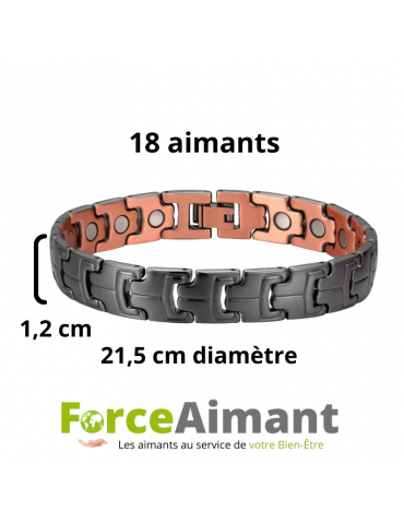 Bracelet cuivre magnétique Gerbera