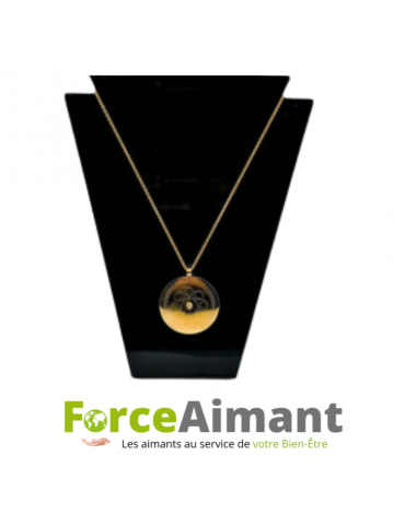 Collier pendentif doré énergie