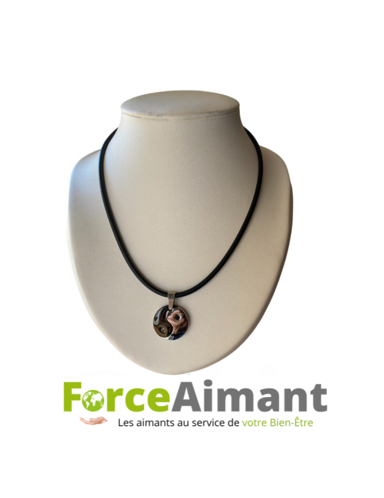 Collier Yin Yang avec 3 aimants
