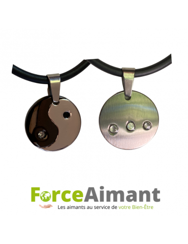 Collier Yin Yang avec 3 aimants