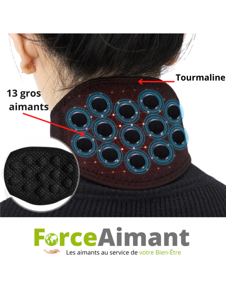 Collier cervical magnétique 13 aimants