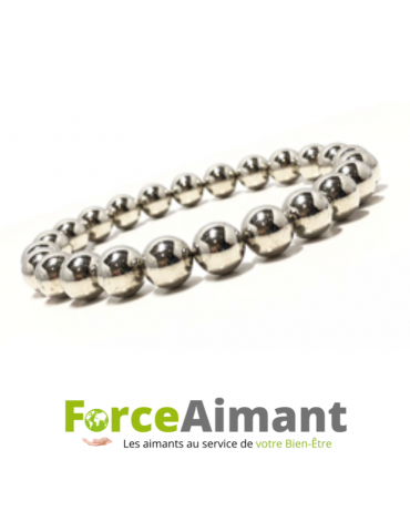 Bracelet billes 100 % magnétique - métal