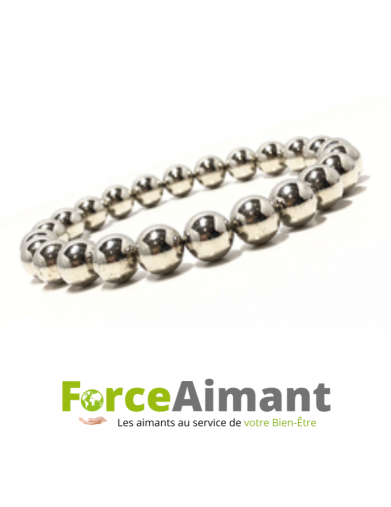 Bracelet billes 100 % magnétique - métal