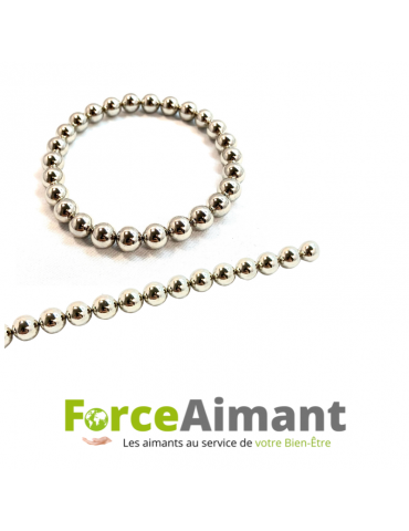 Bracelet billes 100 % magnétique - métal