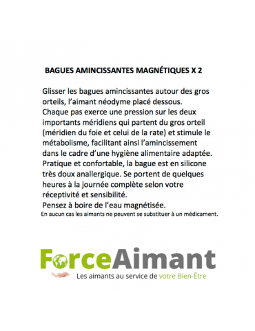 Bagues amincissantes magnétique