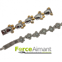 Bracelet magnétique patte et strass