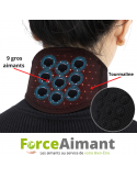 Collier  cervical magnétique 9 aimants