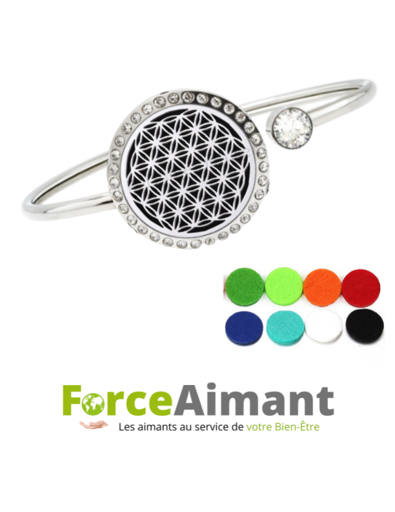 Bracelet fleur de vie aromathérapie Eva