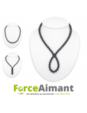 Collier billes 100 % magnétique nacré - Multi-position