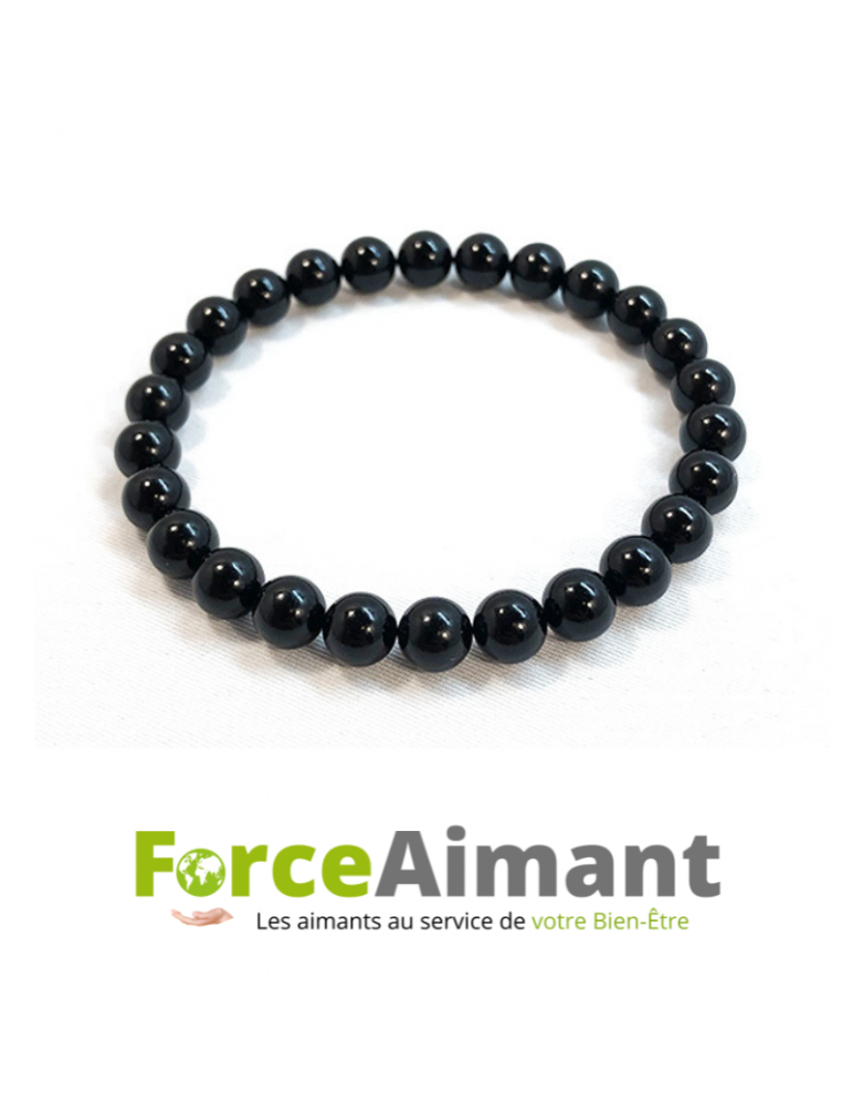 Bracelet billes 100 % magnétique - noir