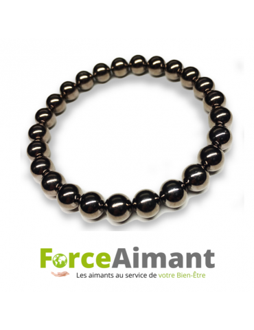 Bracelet billes 100 % magnétique - nacré