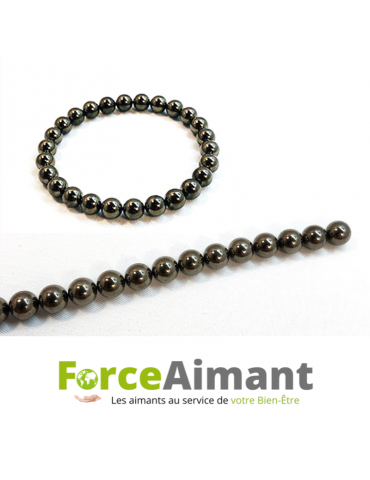 Bracelet billes 100 % magnétique - nacré