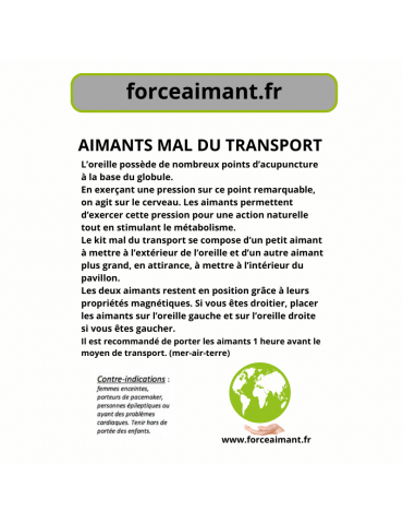Aimants mal des transports