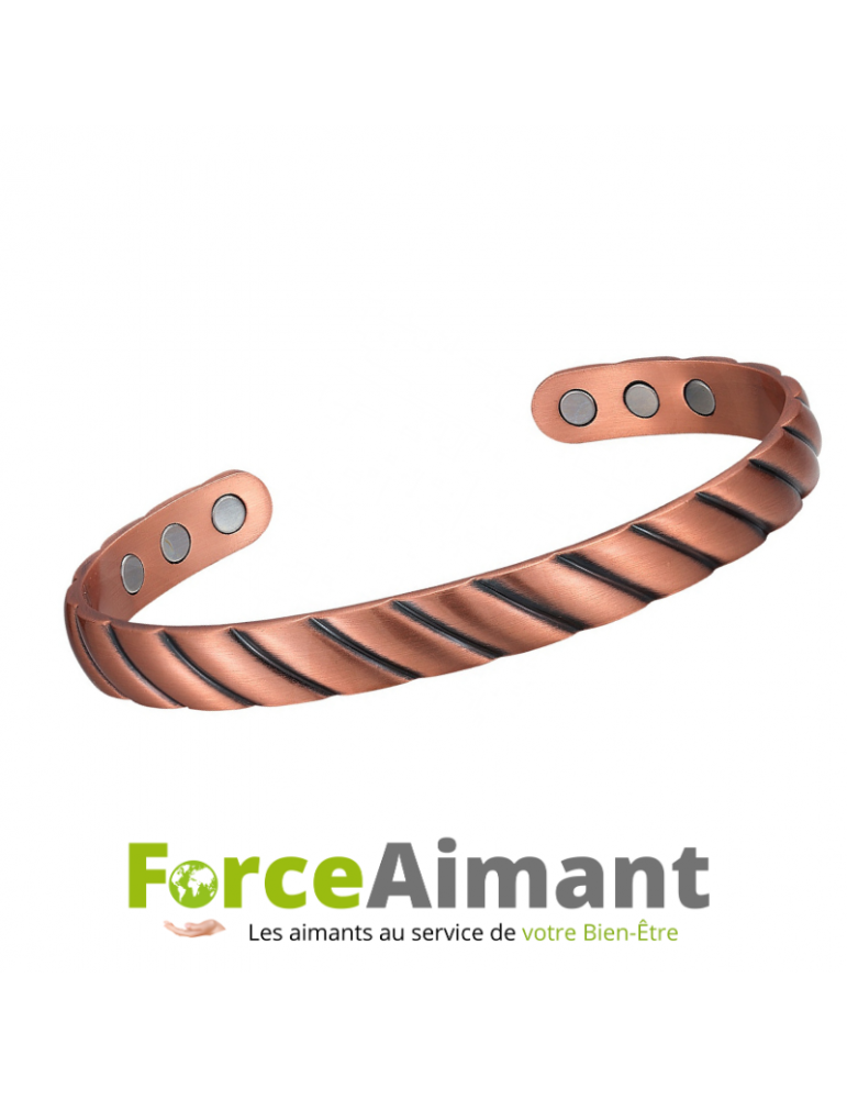 Jonc cuivre magnétique Lilas