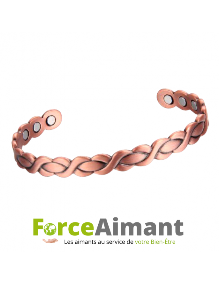 Jonc cuivre magnétique Rose