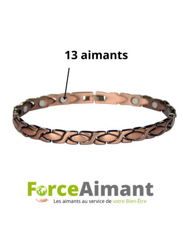 Bracelet cuivre magnétique Primevère