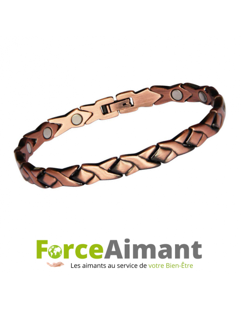 Bracelet cuivre magnétique Pensée