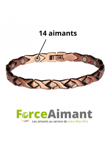 Bracelet cuivre magnétique Pensée