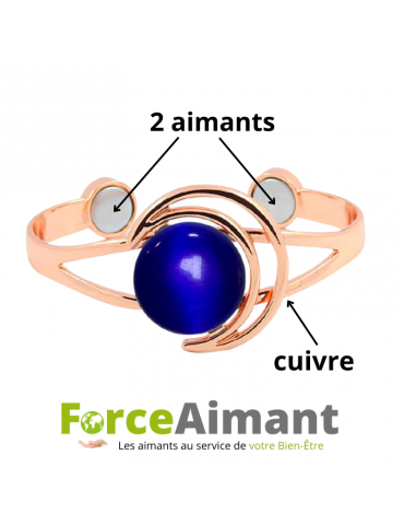 Jonc cuivre magnétique Bleuet