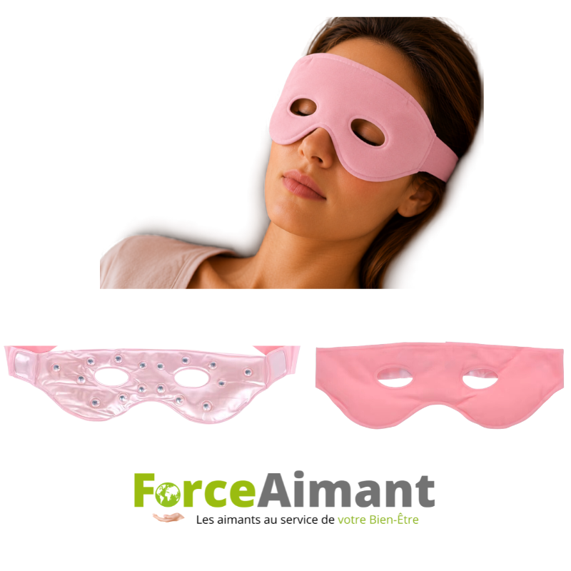 Illustration des bienfaits du masque yeux magnétique sur le contour des yeux.