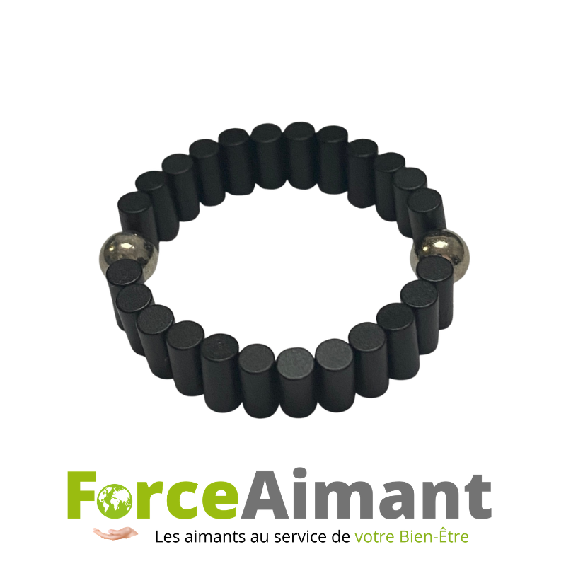 Bague anti-ronflement réglable 100 % magnétique noire et métal.